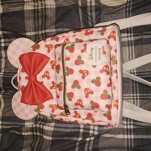 Loungefly Disney Minnie Mouse Strawberry Gingham Mini Backpack5